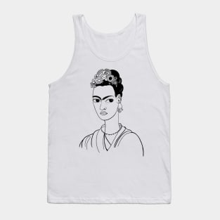 Freda Kahlo self portrait with barb wire necklace Tank Top